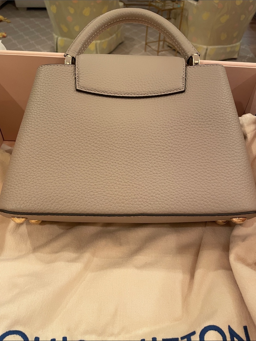 Louis Vuitton AUTHENTIC NEW IN BOX. Capucines BB Galet Taurillon bag - Picture 2 of 11